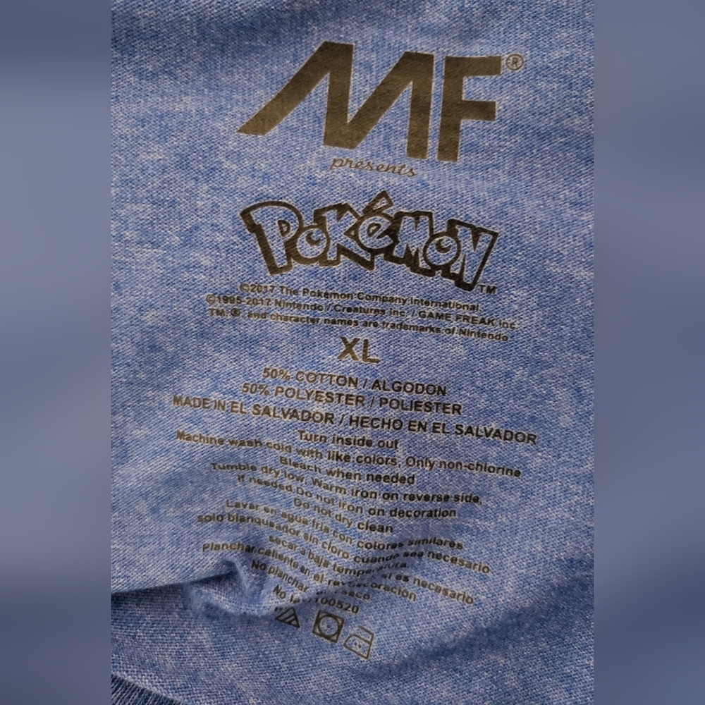 MF Presents Pikachu Blue Long Sleeve Shirt Size XL NWOT - Picture 3 of 3